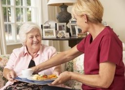 caregiver and senior patient